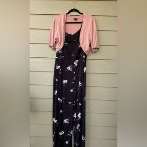 Torrid jump suit with sweater shrug size 2 2xl 18-20